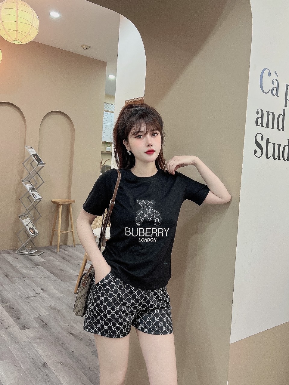 Đồ bộ thun đùi họa tiết gấu