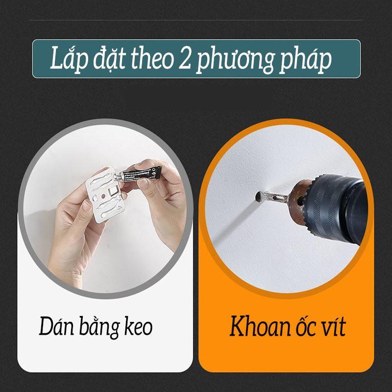 Kệ Để Dao Thớt Dán Tường, Giá Để Đồ Dùng Nhà Bếp Đa Năng Chất Liệu INOX Không Gỉ