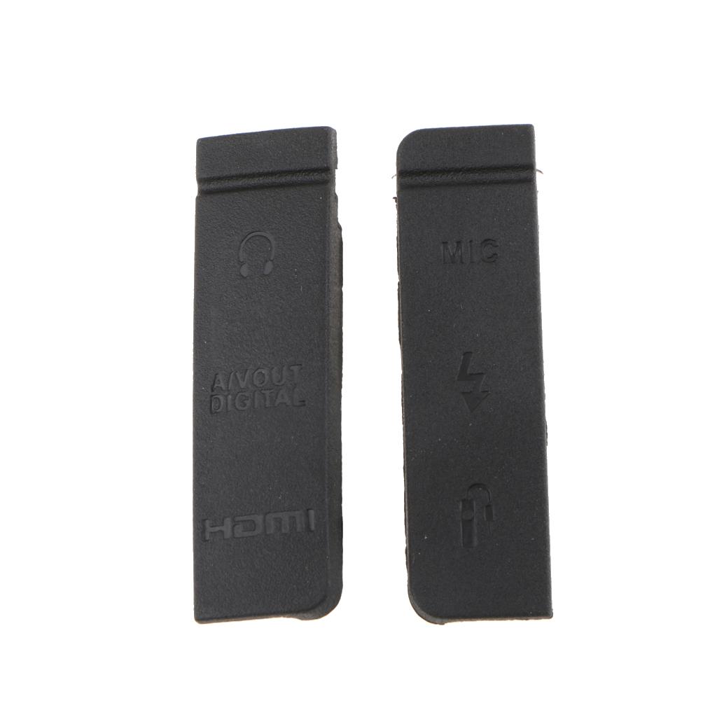 Milageto USB HDMI Bụi Cao Su Cửa Bao Da Nắp Cho Canon EOS 5D2 5D Mark II