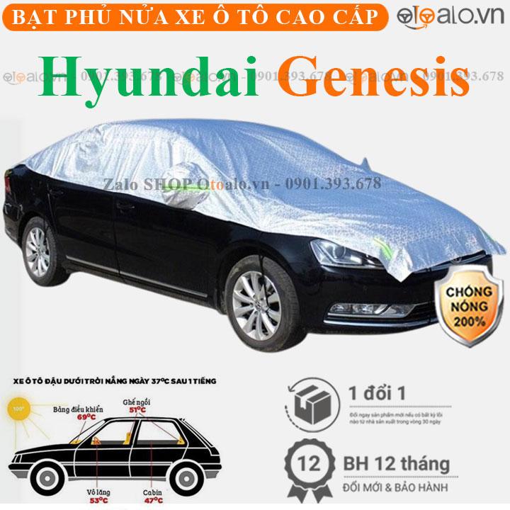 Bạt phủ nửa xe Hyundai Genesis vải dù 3 lớp