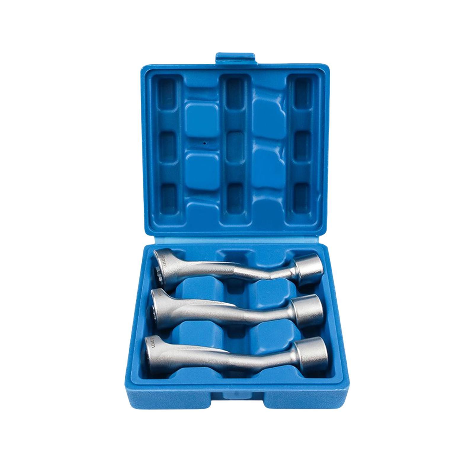 3 Pieces Fuel  Socket Wrench Set Portable for Automotive