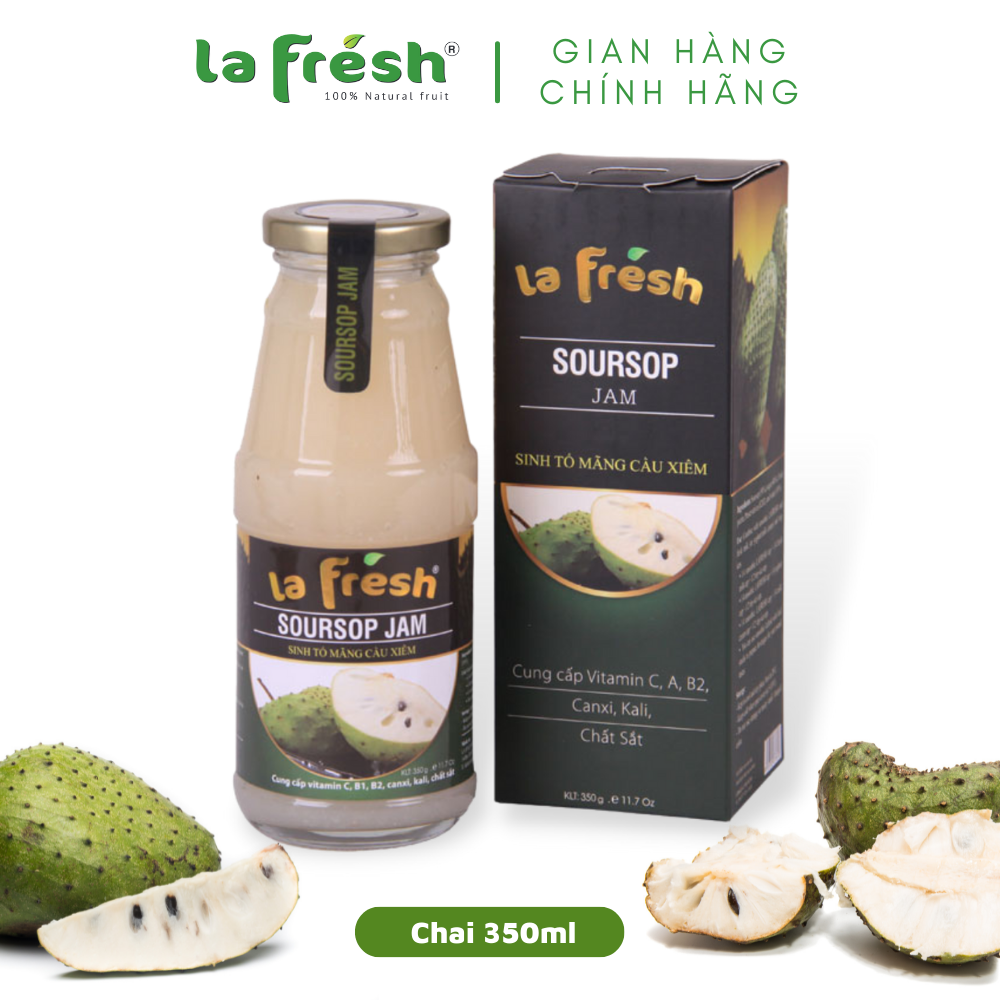 Sinh Tố Mãng Cầu Lafresh Đà Lạt Chai Thủy Tinh 350ml