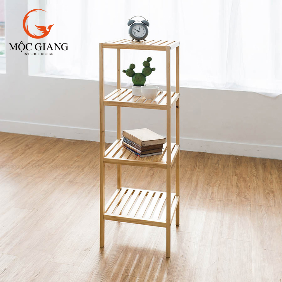 Kệ Gỗ Vuông 4 Tầng Kệ Gỗ Đa Năng Decor Trang Trí Nhà Cửa - Nội Thất Mộc Giang