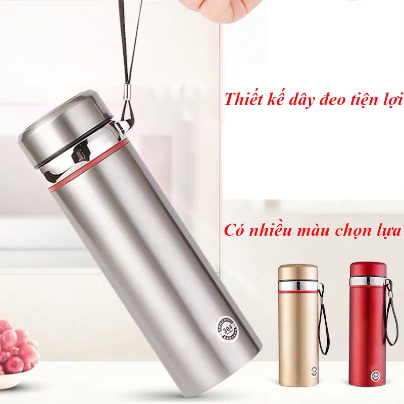 Bình Giữ Nhiệt Nóng, Lạnh Inox, Bình Lưỡng Tính Ly, Cốc Cách Nhiệt Cao Cấp , 1000ml 2 Lớp, Có Tấm Lọc, Giữ Nhiệt Lên Đến 8 Tiếng - Hàng Chính Hãng MINIIN