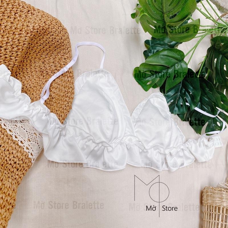 Áo bra dún trắng CÁ CONCEPT đồ lót thiết kế bra phi đủ size lolita siêu xinh