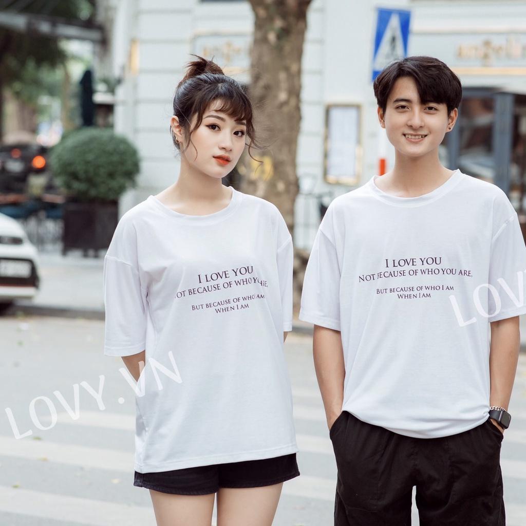 Áo đôi nam nữ thời trang phông tay lỡ unisex chất mịn đẹp Oversize