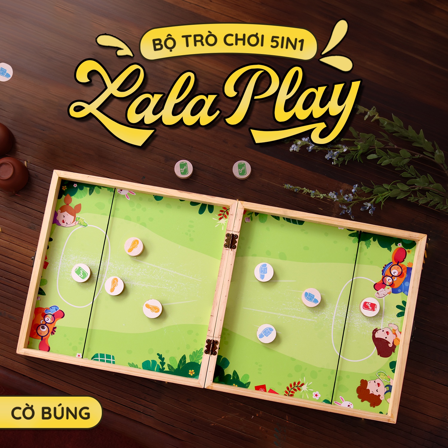 Bộ Đồ Chơi Board Game 5in1 Lalaplay - Trò Chơi Dân Gian - Lalala baby