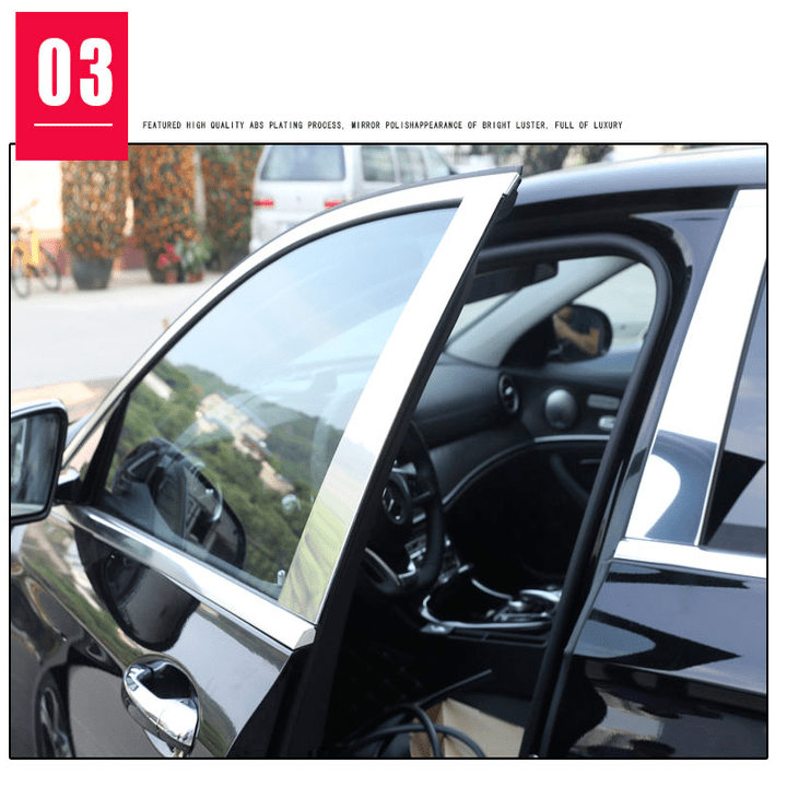 Bộ 6 thanh nẹp cột B và C cánh cửa xe ô tô Mercedes và Maybach dòng S-Class