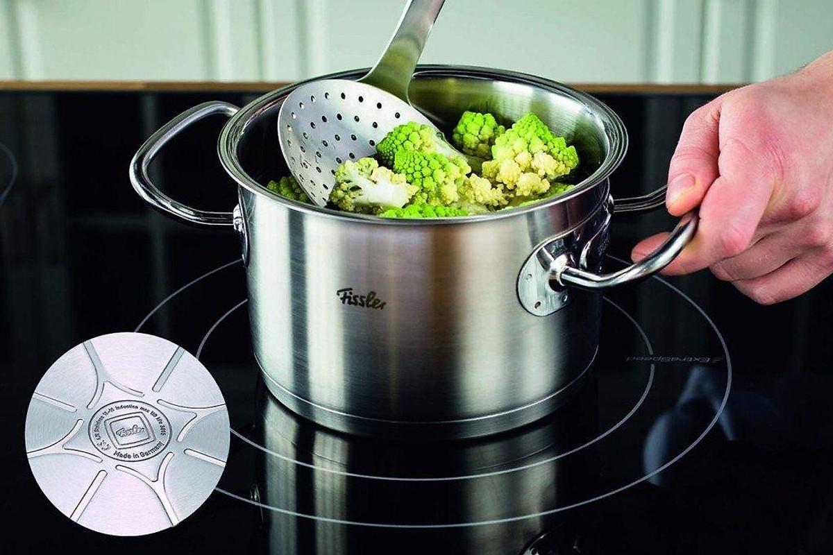 [MADE IN GERMANY]Bộ Nồi Bếp Từ 3 Đáy Fissler Nurberg 4 Món, Chất Liệu Thép Không Gỉ Cao Cấp, Dùng Cho Mọi Loại Bếp