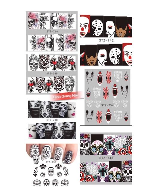 Sticker mẫu halloween(có 25 mẫu)