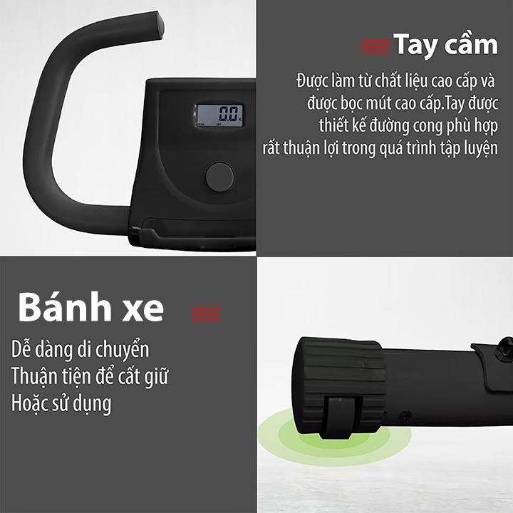 Xe Đạp Tập Thể Dục Đa Năng Tại Nhà,máy tập gym tại nhà sử dụng Kháng lực từ tính, kèm cảm ứng nhịp tim