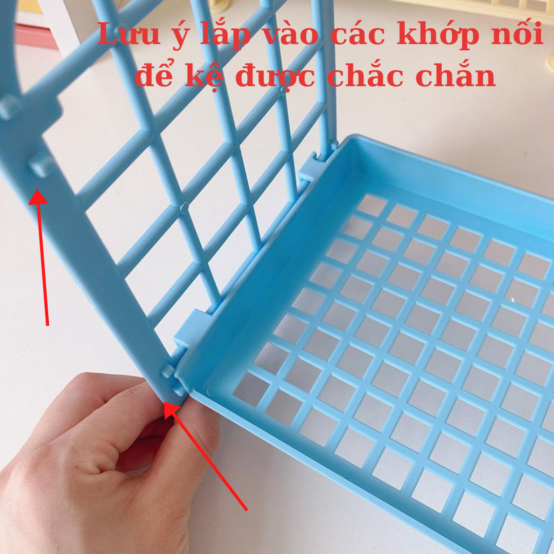 Kệ Nhựa Mini 2 Tầng Mini Đựng Đồ Đa Năng Siêu Xinh, Kệ Đựng Đồ Hàn Quốc Dễ Thương