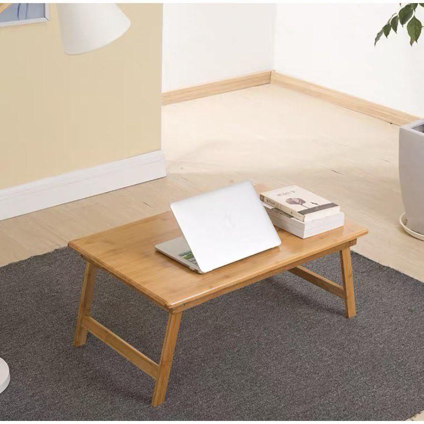 Bàn Gỗ Đa Năng Chân Xếp 40x60cm - Bàn trà chữ nhật sofa/cafe ngồi bệt gấp gọn gỗ tự nhiên đa năng