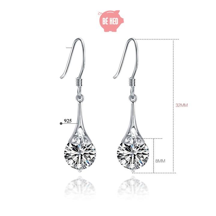 Bông tai nữ giọt nước - Trang sức Bé Heo BHBT447