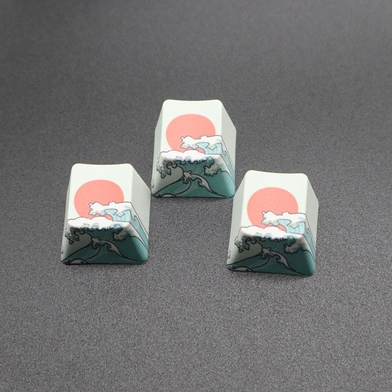 Set 2 Nút Bàn Phím Cơ DIY Bằng Nhựa PBT In Họa Tiết Không Gian San Hô