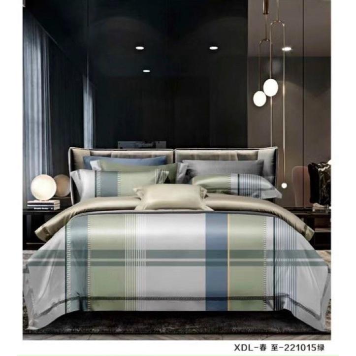 Chăn ga tencel 60s 100 mẫu 5 món nệm 5-27cm ÔM DÂY KHOÁ có 2mx2m