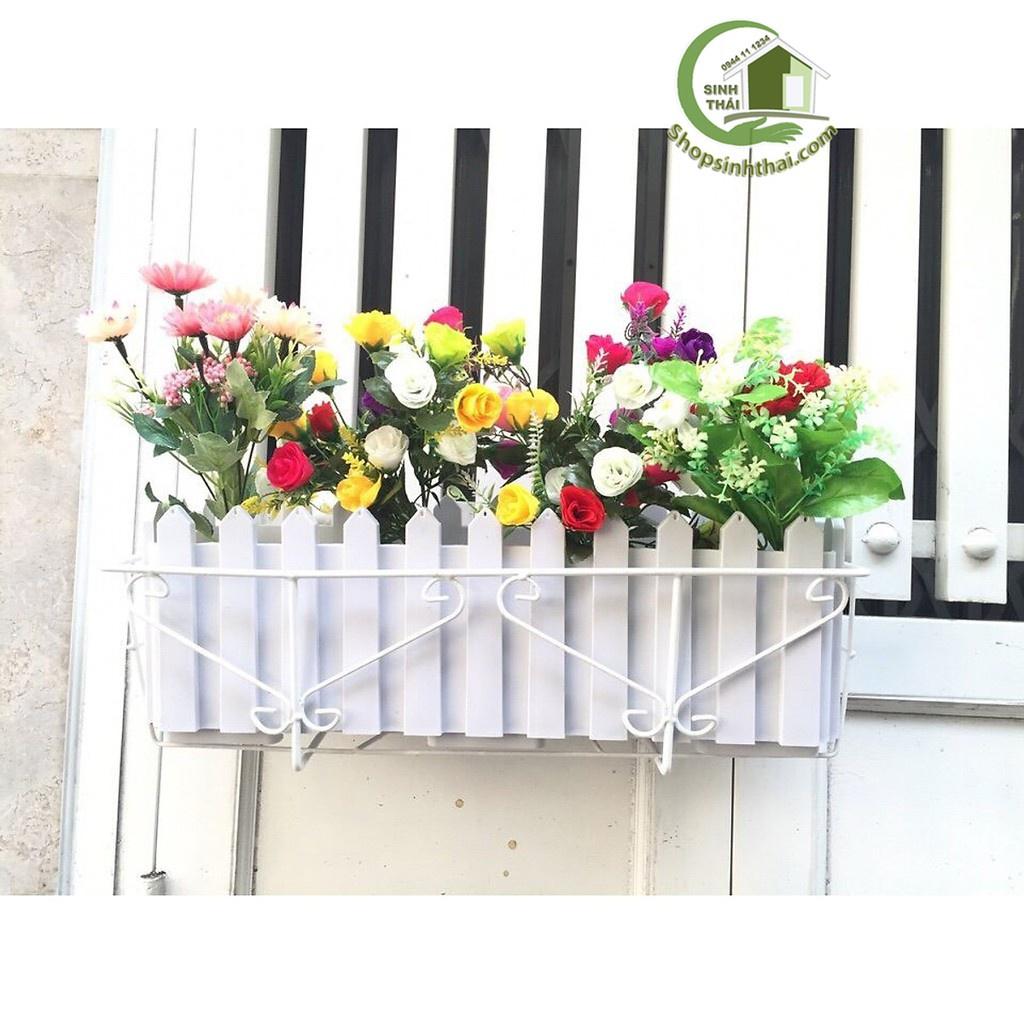 Chậu nhựa hàng rào cỡ to size 45x20x15cm, hàng loại 1 dày đẹp chuyên trồng cây hoa