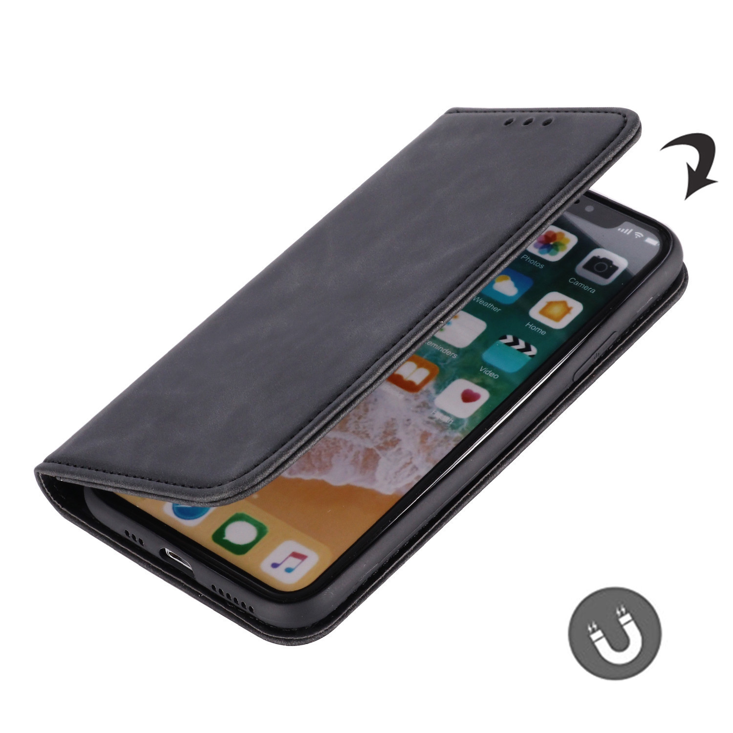 Bao da dành cho iPhone 6/7/8/X/XR/XsMax/11/11ProMax nắp gập da cao cấp, mềm xịn, bền màu có ngăn dựng thẻ ATM, giấy tờ cá nhân