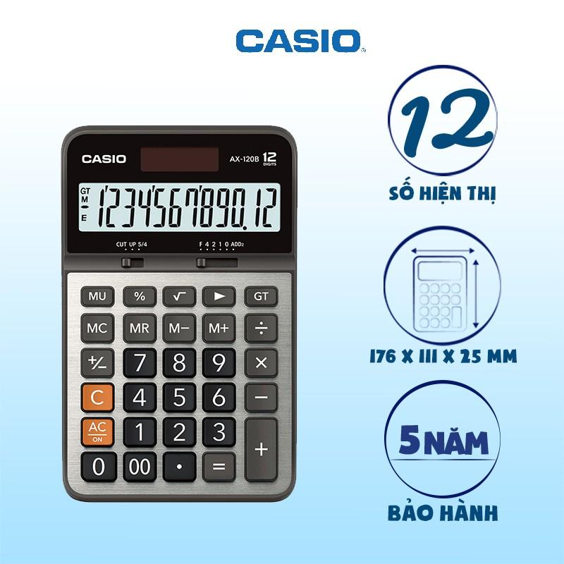 Máy tính Casio AX-120B chính hãng để bàn dùng cho văn phòng, cửa hàng, shop bán hàng