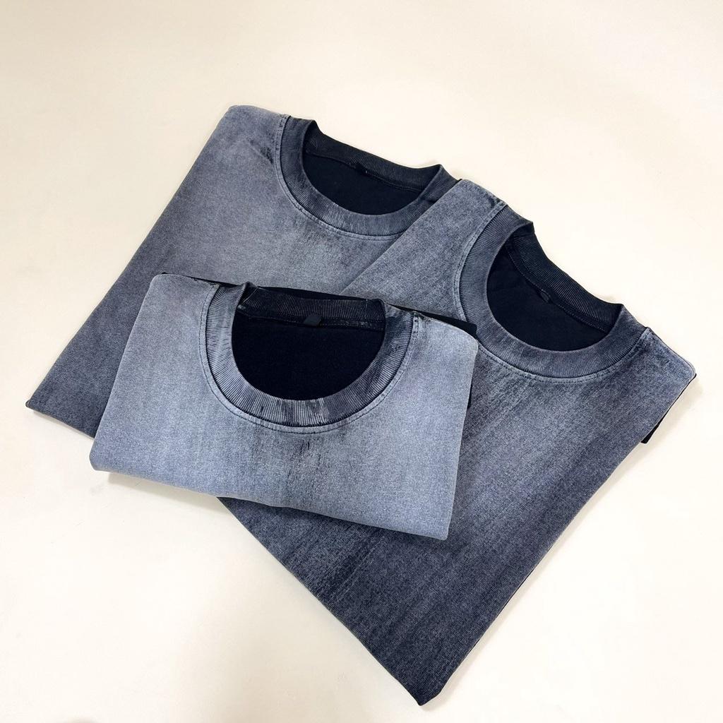 Áo thun wash âm dương tay lỡ Gâu Xương Hogoto shop , Áo thun unisex nam nữ from rộng oversize chất liệu cotton