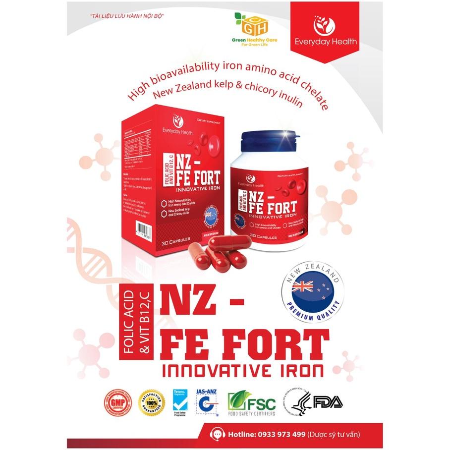 Viên uống bổ sung Sắt NZ - FE FORT