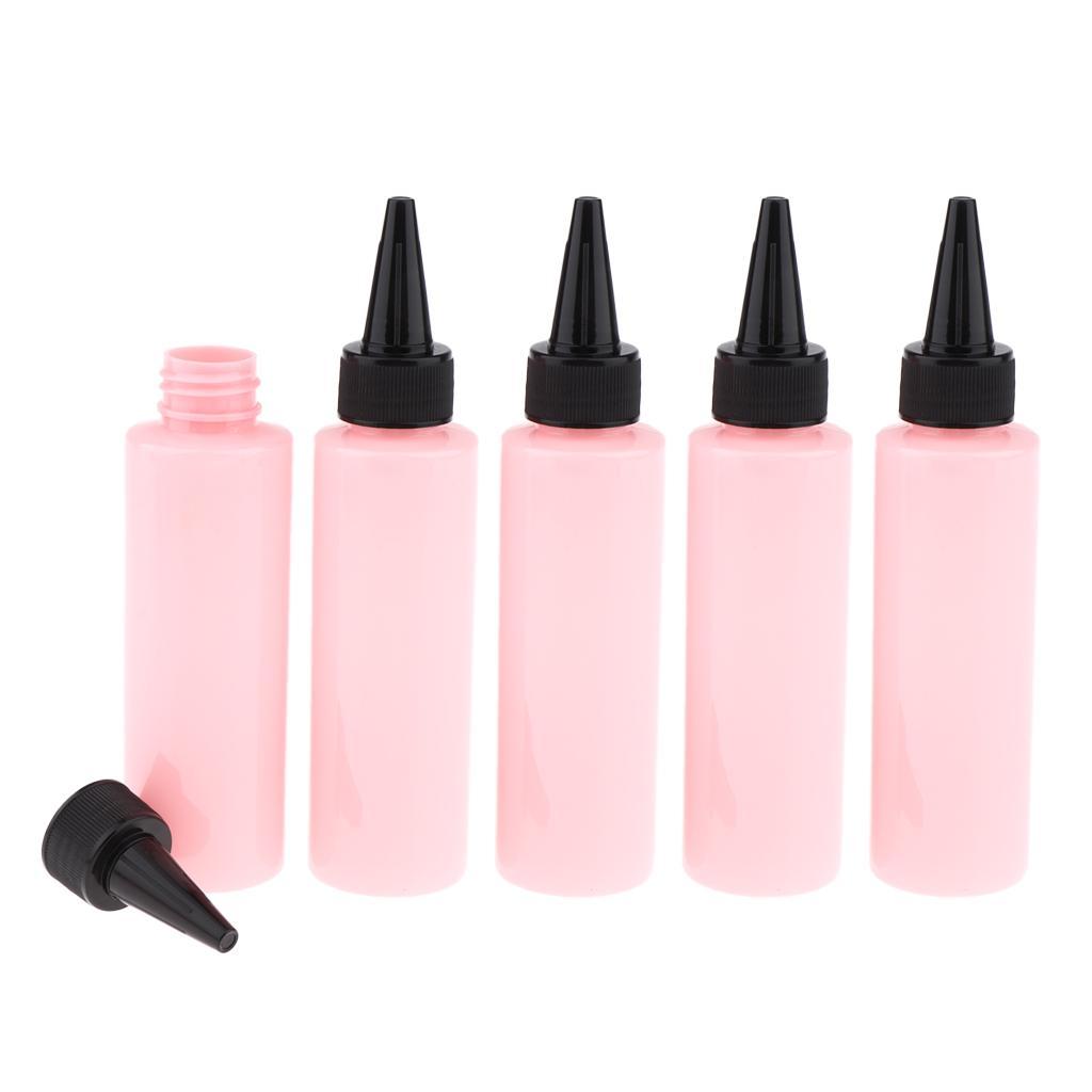 Pack of 5 100ml Empty Essential Oil Bottle Refillable Travel Cream Liquid Aromatherapy Perfume Vials With Black Cap