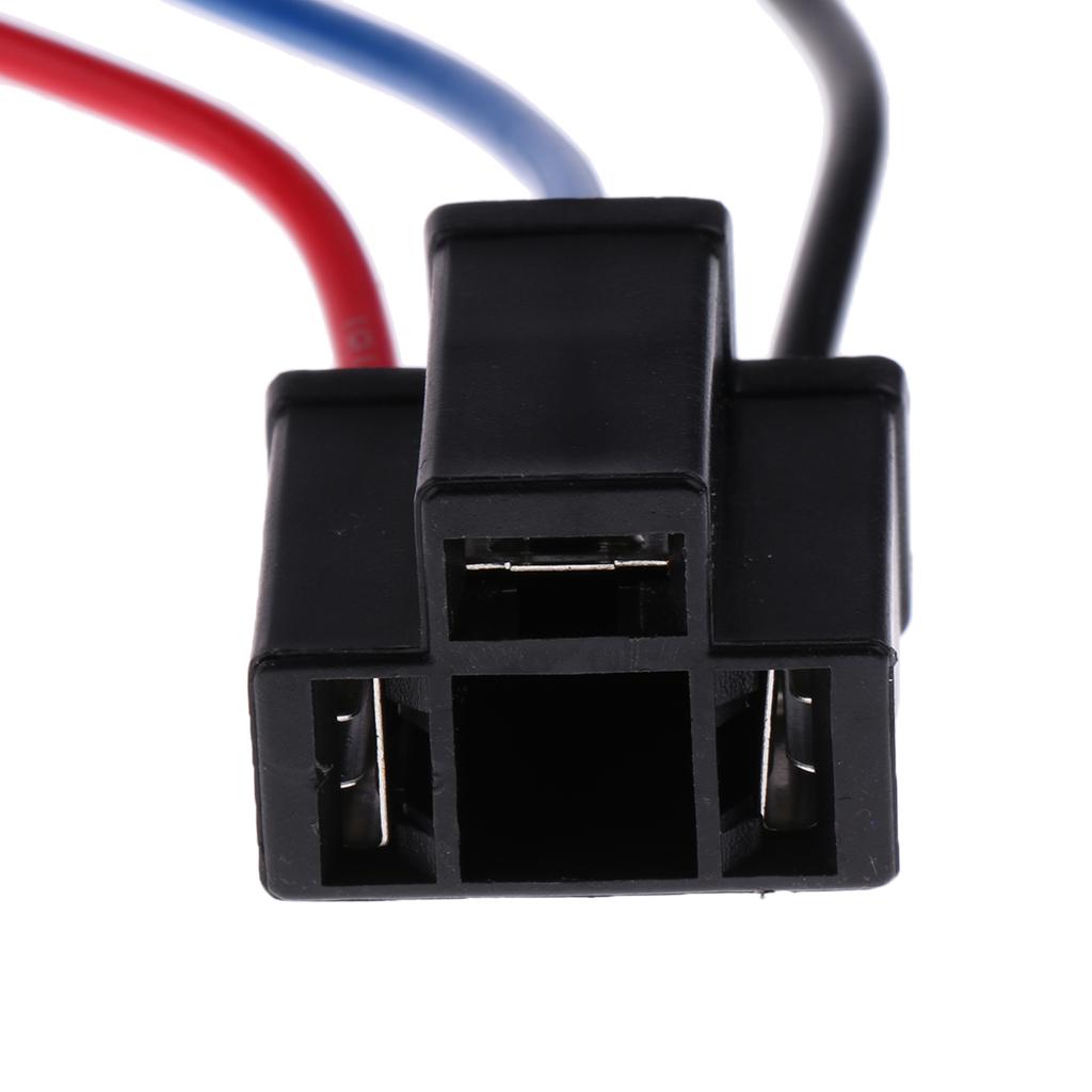 Universal Car H4 Headlight Female Socket 3 Wire Wiring Harness Connector