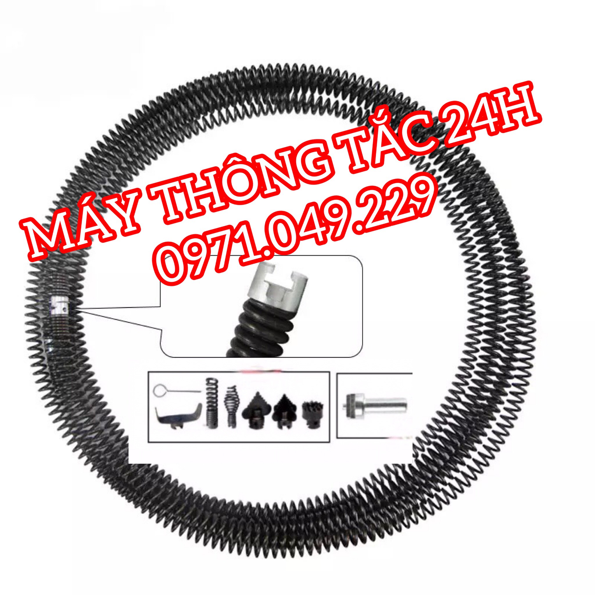 DÂY THÔNG TẮC CỐNG ,ĐƯỜNG ỐNG ĐƯỜNG KÍNH 16MM DÀI 7,6M LOẠI 1 DÀY DẶN DÙNG MÁY KHOAN