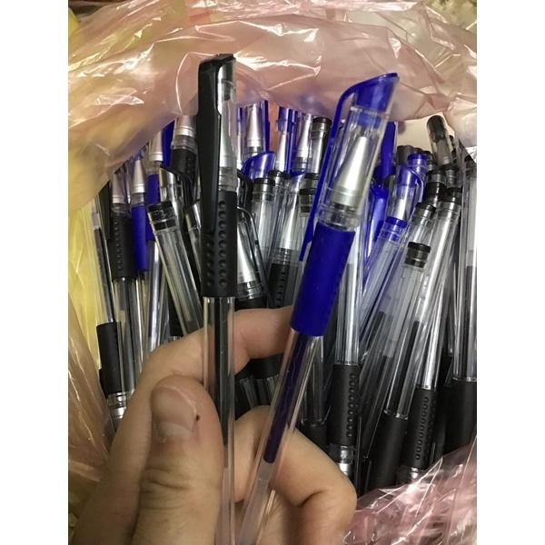 Bút bi nước cao cấp mực đều màu xanh và đen