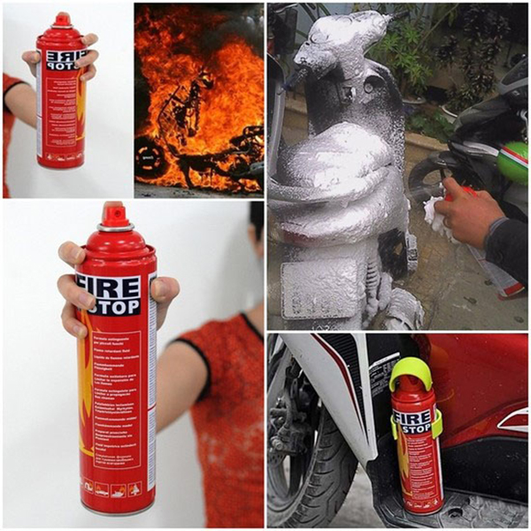 Bình chữa cháy mini Fire Stop 500ml dùng cho Xe hơi dạng xịt bọt