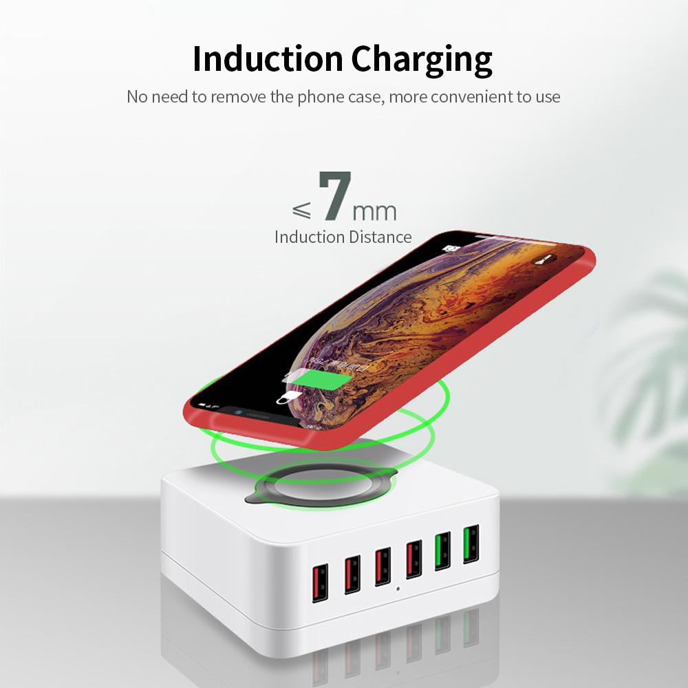 Bộ sạc nhanh USB QC3.0 Trạm sạc không dây cho máy tính bảng điện thoại di động