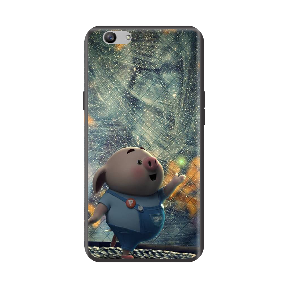 Ốp lưng TPU viền dẻo cho điện thoại OPPO F1S Hình Heo Con Chạy Bộ