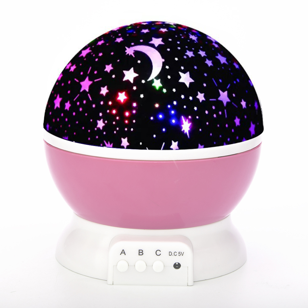 Đèn ngủ chiếu sao xoay 360 độ Đèn LED để bàn Thay đổi màu sắc bằng cáp USB cho trẻ em