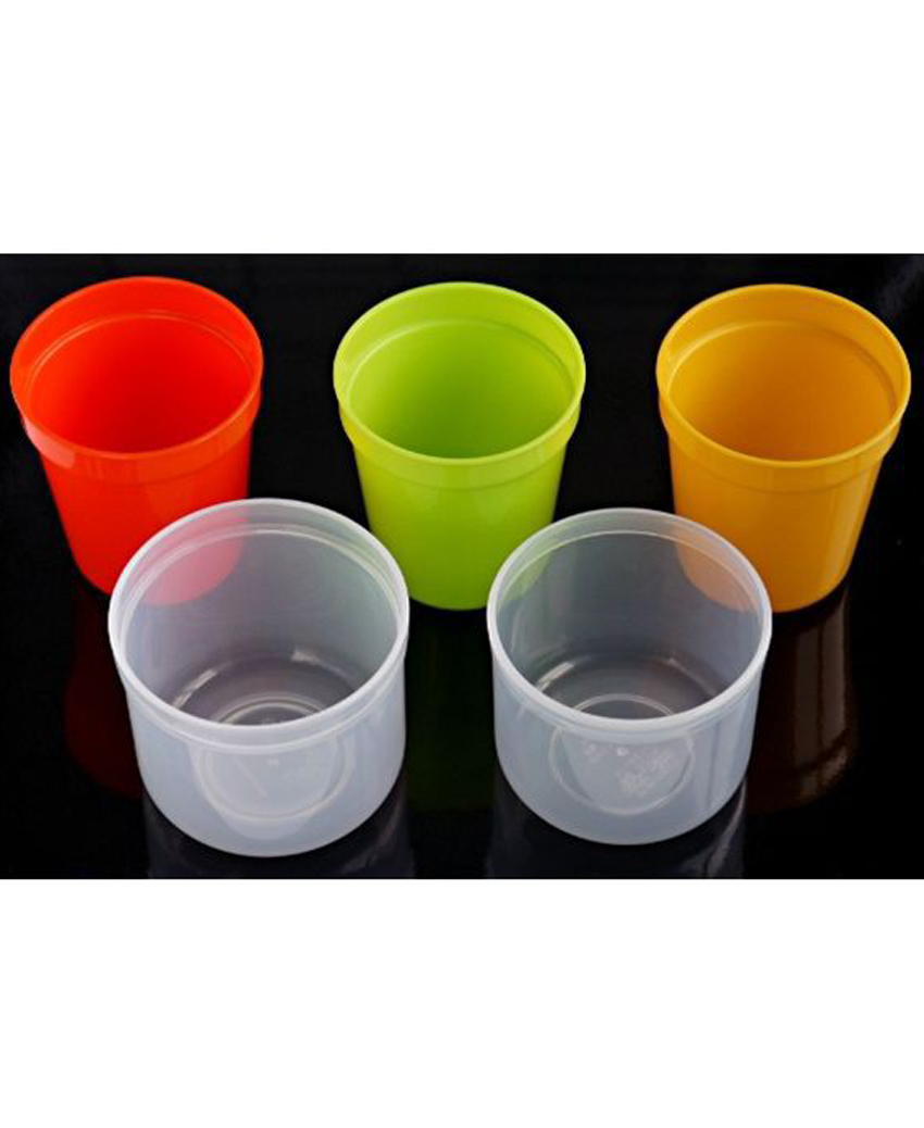 Set 3 cốc nhựa Inomata màu sắc có hộp cất gọn nội địa Nhật Bản
