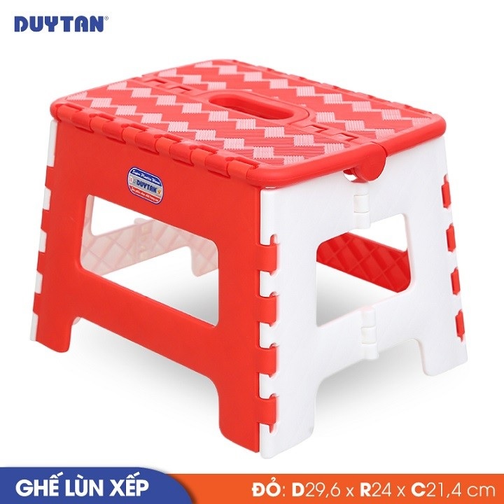 Ghế xếp lùn nhựa Duy Tân (29,6 x 24 x 21,4 cm) - 04748 - Giao màu ngẫu nhiên - Hàng chính hãng