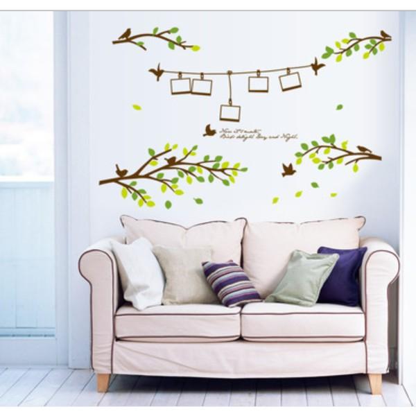 Decal trang trí tường Những nhánh cây và khung hình