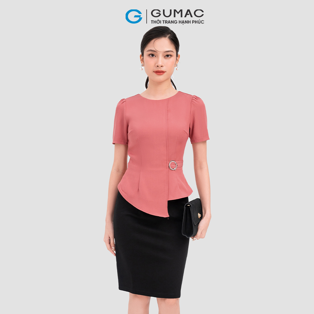 Áo peplum GUMAC AC11085 phối phụ kiện thanh lịch