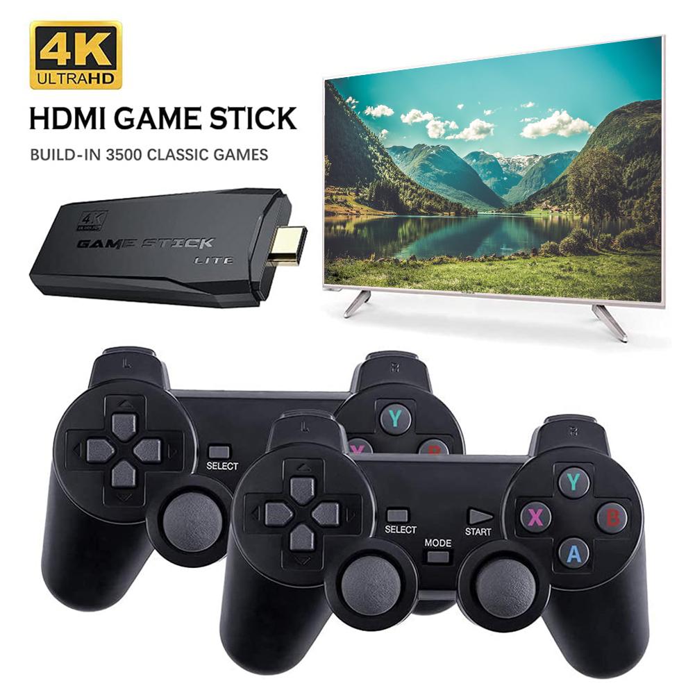 M8 Retro Game Stick 4k 10000 Trò chơi Máy chơi game cầm tay Bộ điều khiển không dây đôi 2.4G Máy chơi game cầm tay cho PS1/MAME Màu sắc: Chỉ có 2 tay cầm