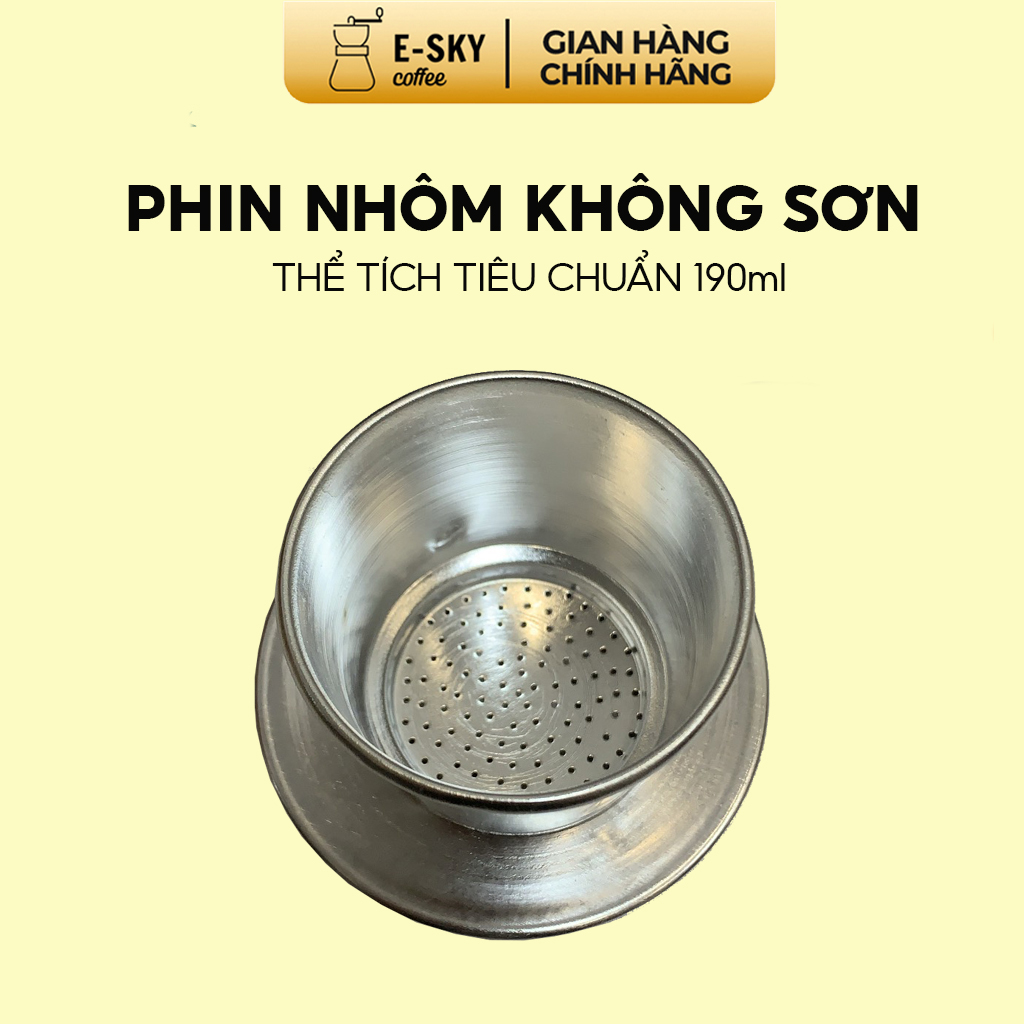 Phin Pha Cafe Nhôm Nguyên Chất Không Sơn E-SKY Coffee Size Nhỏ - 7cm - KL