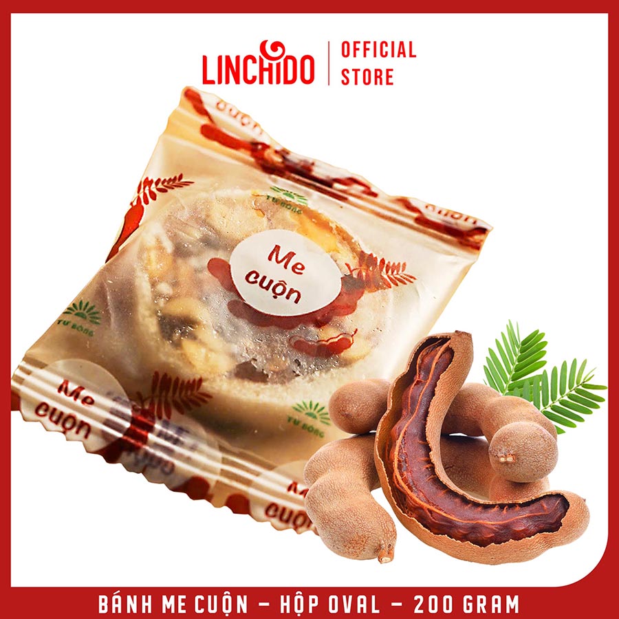 Bánh Me Cuộn - Đặc Sản Đồng Tháp - Hộp Oval - 200 Gram