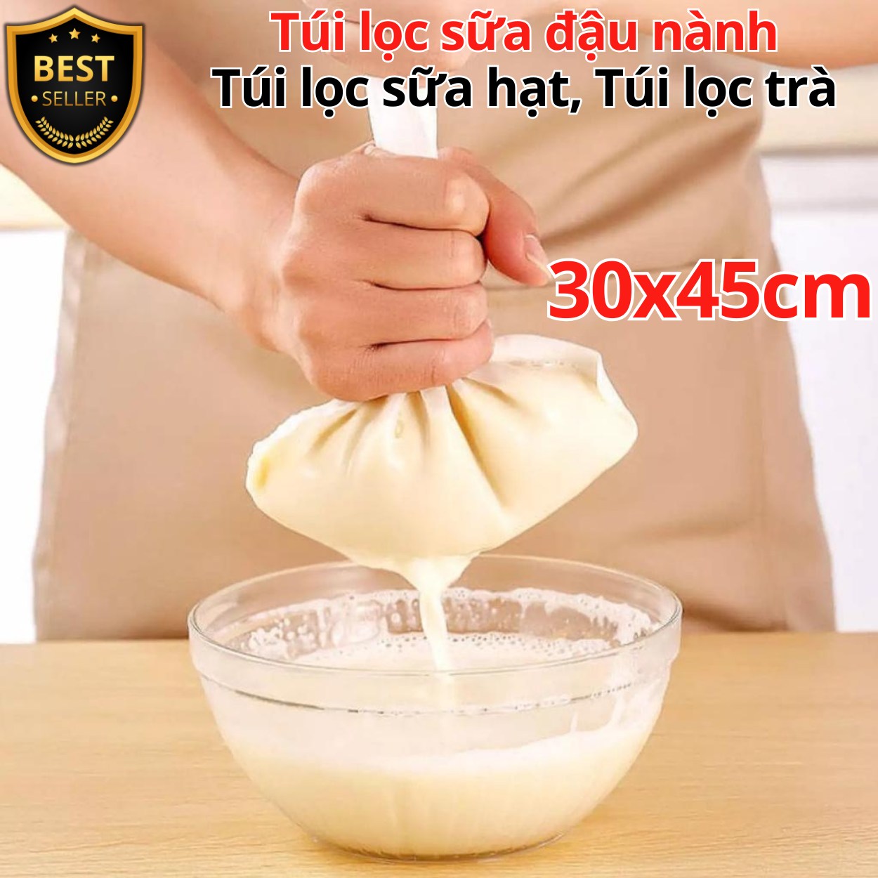 Túi lọc sữa đậu nành, túi lọc sữa hạt, túi lọc trà, lọc gia vị cao cấp - Túi lọc đa năng vải Nhật hàng chính hãng D Danido