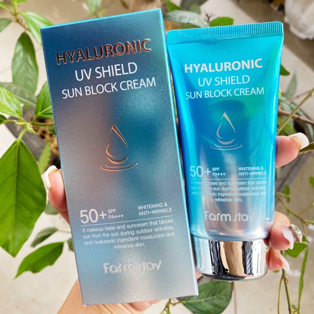 Kem Chống Nắng  Farmstay Hyaluronic UV Shield Sun Block Cream (Tuýp/70g)