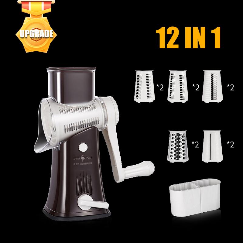12 Trong 1 Rau Củ Quả Xay Cho Rau Củ Cà Rốt Khoai Tây Dao Gọt Vỏ Máy Thái Rau Củ Quả Bằng Tay Phụ Kiện Nhà Bếp Tiện Dụng
