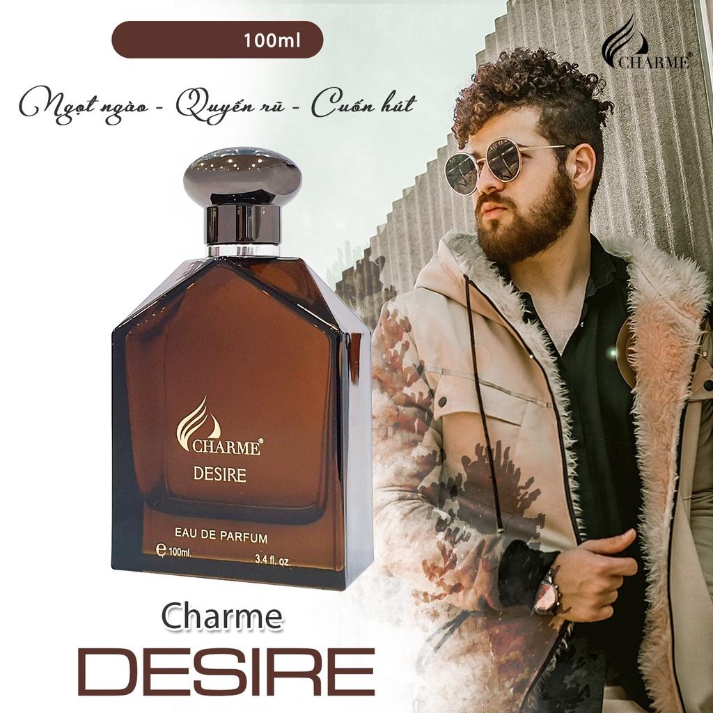 Nước hoa nam thơm lâu, Charme Desire, mùi hương tươi mát, mạnh mẽ, cho chàng năng động,100ml