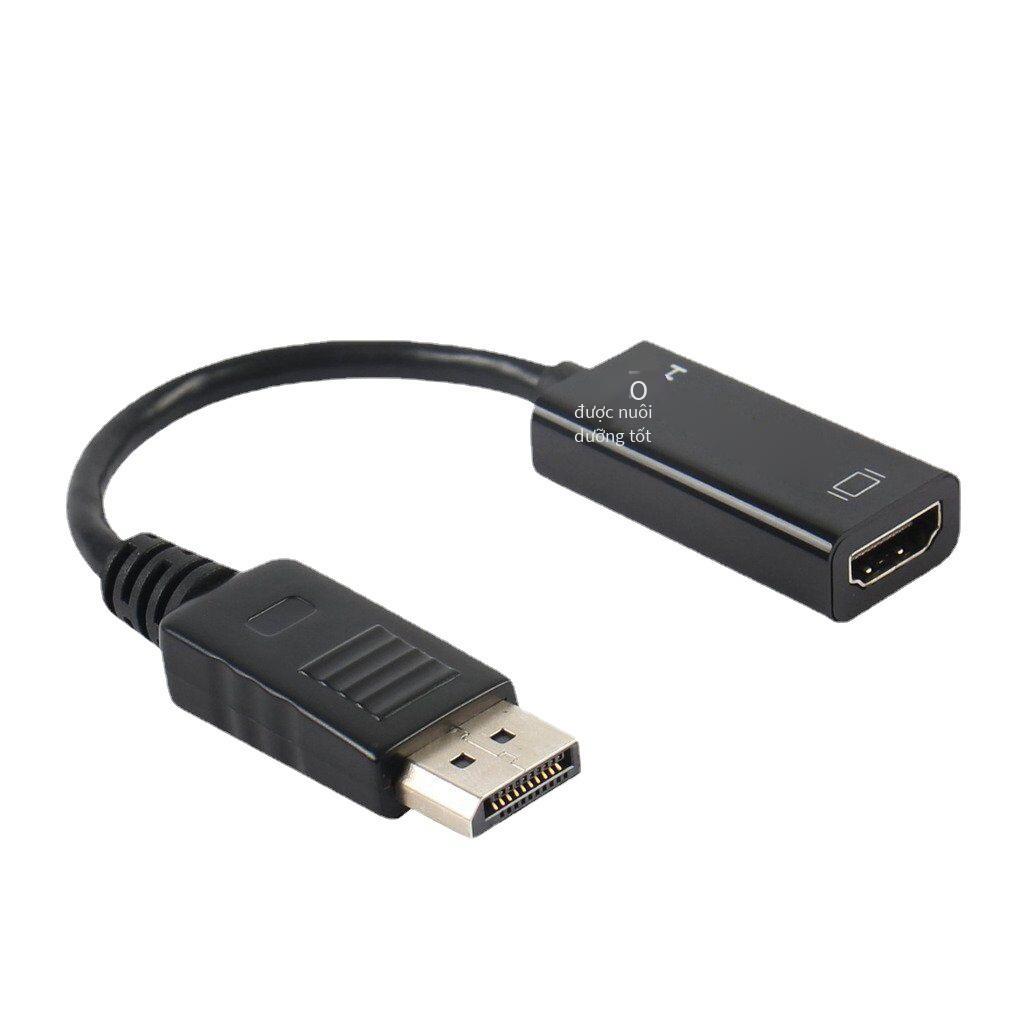 Giao hàng nhanh Cáp chuyển đổi DP sang HDMI đầu chuyển đổi dp to hdmi 4k vỏ nhỏ màu đen cáp chuyển đổi đầu cái dp sang hdmi