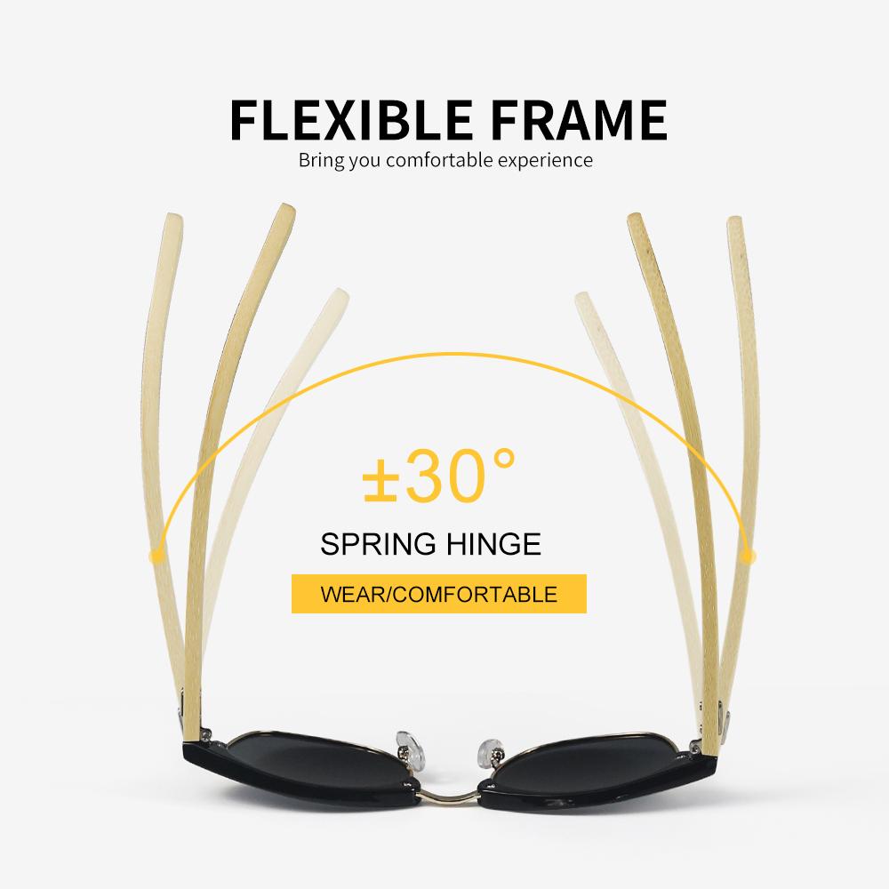 T-TEREX Kính Mát Phân Cực Chống Chói Ống Kính UV400 Khung Gỗ Kính Chống Nắng Gỗ Ngôi Đền Dành Cho Nam Nữ A827