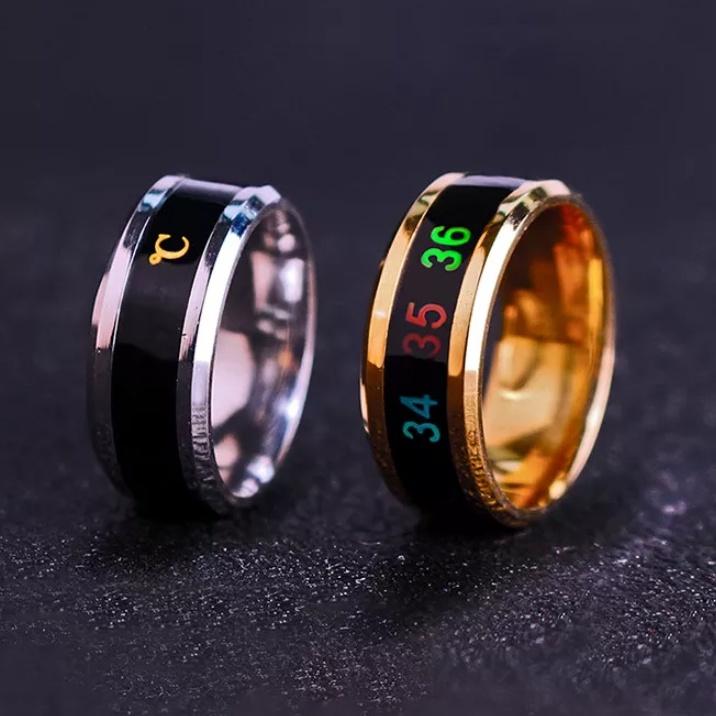 Nhẫn Nam Nữ Đo Nhiệt Độ Bền Đẹp Cao Cấp - Nhẫn Chất liệu Titan Không Gỉ - Elas Ring