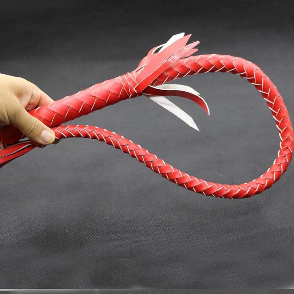 Crop cưỡi ngựa bện màu đỏ, 70cm