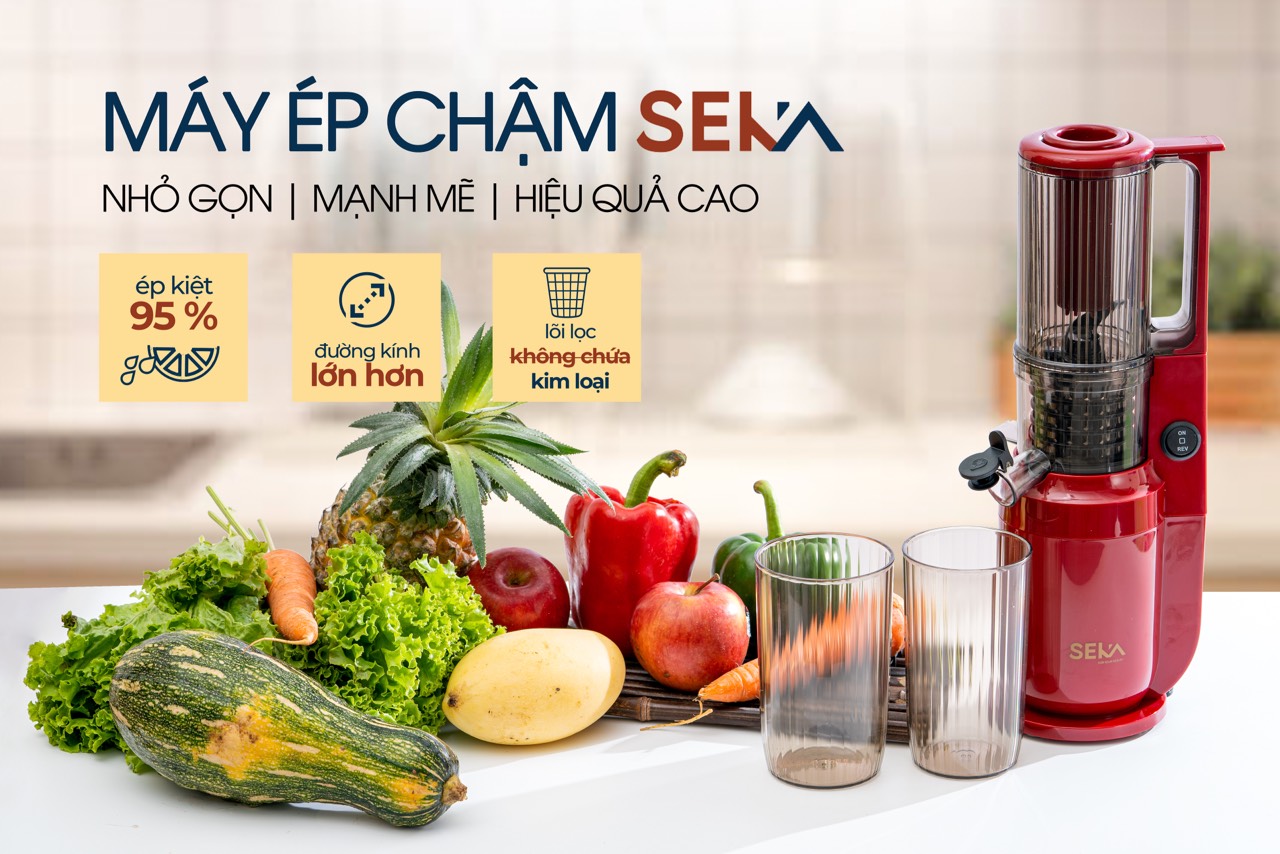 Máy ép nước trái cây, máy ép chậm, ép rau củ quả hàng chính hãng