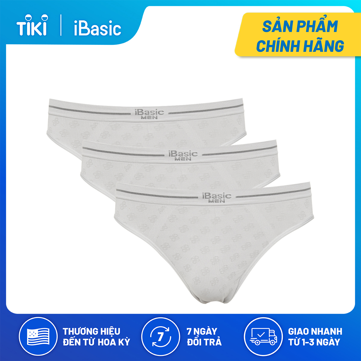 Combo 3 quần lót nam không đường may Brief Seamless iBasic PANM094 -3